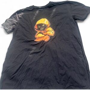 Black and orange graphic cotton streetwear t-shirt #streetwear